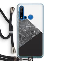 CaseCompany Combinatie marmer: Huawei P20 Lite (2019) Transparant Hoesje met koord