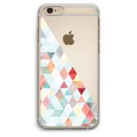 CaseCompany Gekleurde driehoekjes pastel: iPhone 6 Plus / 6S Plus Transparant Hoesje