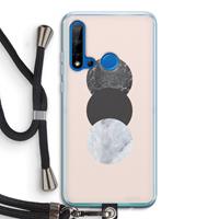 CaseCompany Marmeren cirkels: Huawei P20 Lite (2019) Transparant Hoesje met koord