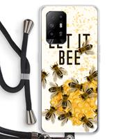 CaseCompany Let it bee: Oppo A95 5G Transparant Hoesje met koord