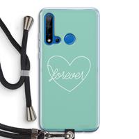 CaseCompany Forever heart pastel: Huawei P20 Lite (2019) Transparant Hoesje met koord