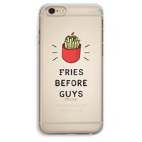 CaseCompany Fries before guys: iPhone 6 Plus / 6S Plus Transparant Hoesje
