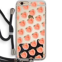 CaseCompany Just peachy: iPhone 6 PLUS / 6S PLUS Transparant Hoesje met koord