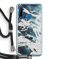 CaseCompany Golven: Huawei P20 Lite (2019) Transparant Hoesje met koord