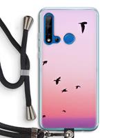 CaseCompany Fly away: Huawei P20 Lite (2019) Transparant Hoesje met koord