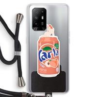 CaseCompany S(peach)less: Oppo A95 5G Transparant Hoesje met koord
