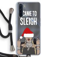 CaseCompany Came To Sleigh: Oppo A91 Transparant Hoesje met koord
