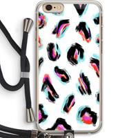 CaseCompany Cheetah color: iPhone 6 PLUS / 6S PLUS Transparant Hoesje met koord