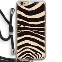 CaseCompany Arizona Zebra: iPhone 6 PLUS / 6S PLUS Transparant Hoesje met koord