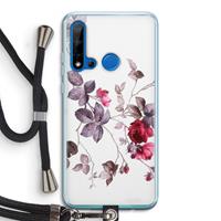 CaseCompany Mooie bloemen: Huawei P20 Lite (2019) Transparant Hoesje met koord