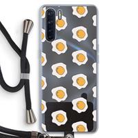 CaseCompany Bacon to my eggs #1: Oppo A91 Transparant Hoesje met koord