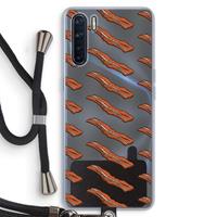 CaseCompany Bacon to my eggs #2: Oppo A91 Transparant Hoesje met koord