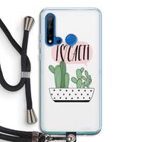 CaseCompany I love cacti: Huawei P20 Lite (2019) Transparant Hoesje met koord