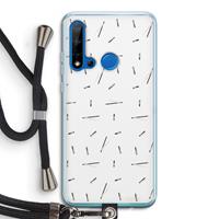 CaseCompany Hipster stripes: Huawei P20 Lite (2019) Transparant Hoesje met koord