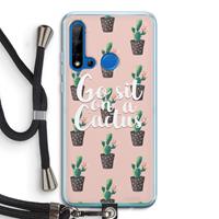 CaseCompany Cactus quote: Huawei P20 Lite (2019) Transparant Hoesje met koord