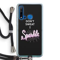 CaseCompany Sparkle quote: Huawei P20 Lite (2019) Transparant Hoesje met koord