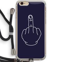 CaseCompany F**k U: iPhone 6 PLUS / 6S PLUS Transparant Hoesje met koord