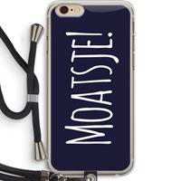 CaseCompany Moatsje!: iPhone 6 PLUS / 6S PLUS Transparant Hoesje met koord