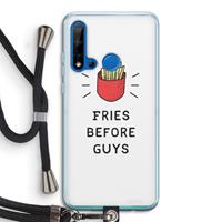 CaseCompany Fries before guys: Huawei P20 Lite (2019) Transparant Hoesje met koord