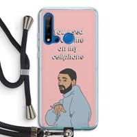 CaseCompany Hotline bling: Huawei P20 Lite (2019) Transparant Hoesje met koord