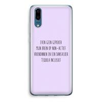 CaseCompany Tequila: Huawei P20 Transparant Hoesje