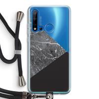 CaseCompany Combinatie marmer: Huawei P20 Lite (2019) Transparant Hoesje met koord