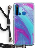 CaseCompany Zweverige regenboog: Huawei P20 Lite (2019) Transparant Hoesje met koord