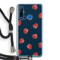 CaseCompany Framboosjes: Huawei P20 Lite (2019) Transparant Hoesje met koord