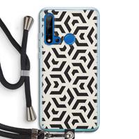 CaseCompany Crazy pattern: Huawei P20 Lite (2019) Transparant Hoesje met koord