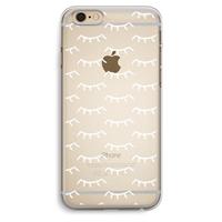 CaseCompany Wimpers: iPhone 6 Plus / 6S Plus Transparant Hoesje