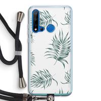 CaseCompany Simple leaves: Huawei P20 Lite (2019) Transparant Hoesje met koord