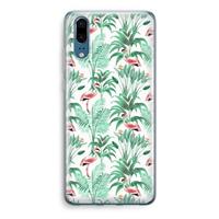 CaseCompany Flamingo bladeren: Huawei P20 Transparant Hoesje
