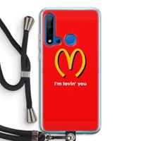 CaseCompany I'm lovin' you: Huawei P20 Lite (2019) Transparant Hoesje met koord