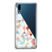 CaseCompany Gekleurde driehoekjes pastel: Huawei P20 Transparant Hoesje