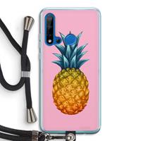 CaseCompany Grote ananas: Huawei P20 Lite (2019) Transparant Hoesje met koord