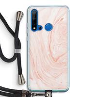 CaseCompany Peach bath: Huawei P20 Lite (2019) Transparant Hoesje met koord