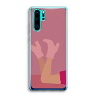 CaseCompany Pink boots: Huawei P30 Pro Transparant Hoesje
