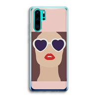 CaseCompany Red lips: Huawei P30 Pro Transparant Hoesje
