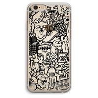 CaseCompany Vexx Black Mixtape: iPhone 6 Plus / 6S Plus Transparant Hoesje