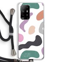 CaseCompany Memphis Shapes: Oppo A95 5G Transparant Hoesje met koord