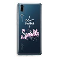 CaseCompany Sparkle quote: Huawei P20 Transparant Hoesje
