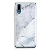 CaseCompany Witte marmer: Huawei P20 Transparant Hoesje
