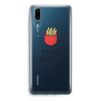CaseCompany Fries before guys: Huawei P20 Transparant Hoesje