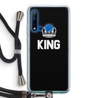 CaseCompany King zwart: Huawei P20 Lite (2019) Transparant Hoesje met koord