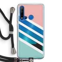 CaseCompany Strepen pastel: Huawei P20 Lite (2019) Transparant Hoesje met koord