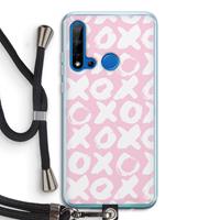 CaseCompany XOXO: Huawei P20 Lite (2019) Transparant Hoesje met koord