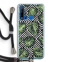 CaseCompany Geometrische jungle: Huawei P20 Lite (2019) Transparant Hoesje met koord