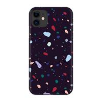 CaseCompany Dark Rounded Terrazzo: Volledig geprint iPhone 11 Hoesje