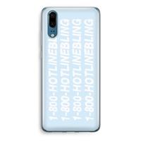 CaseCompany Hotline bling blue: Huawei P20 Transparant Hoesje