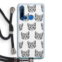 CaseCompany Kitten: Huawei P20 Lite (2019) Transparant Hoesje met koord